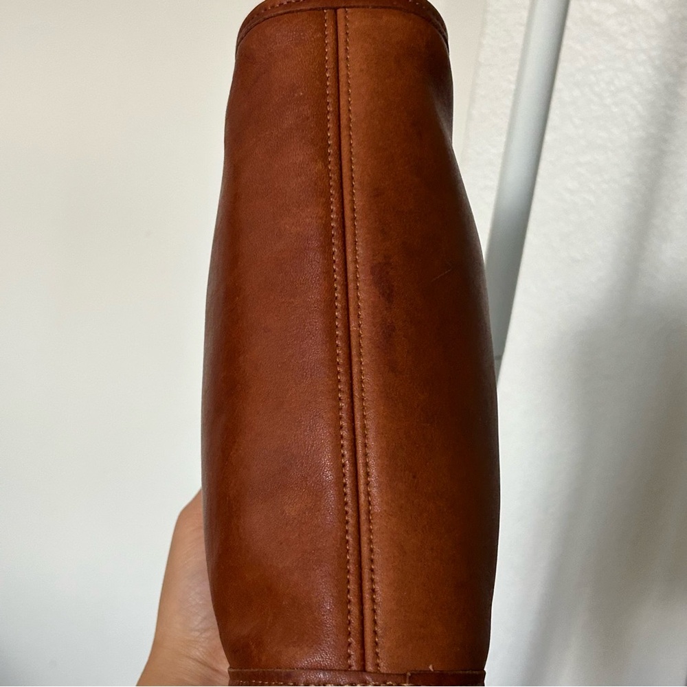 COACH Vintage Kimball Tan Leather Crossbody Bag Round - Picture 7 of 15